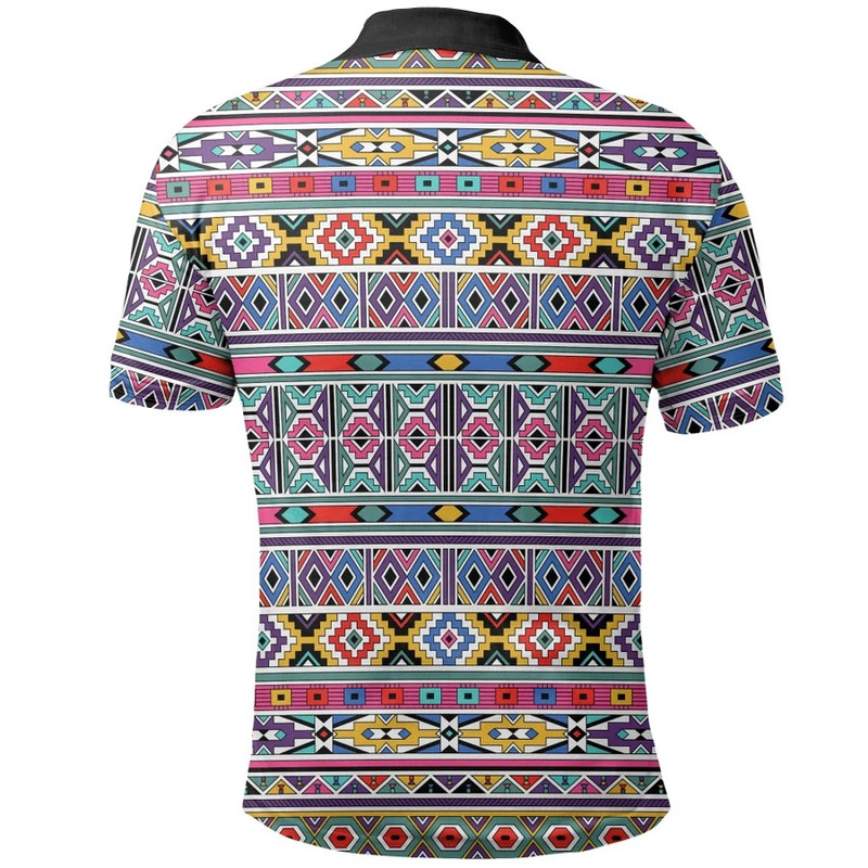 Navajo Ndebele Polo Shirt, African Polo Shirt For Men Women