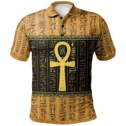 ankh egypt dropi polo shirt, african polo shirt for men women