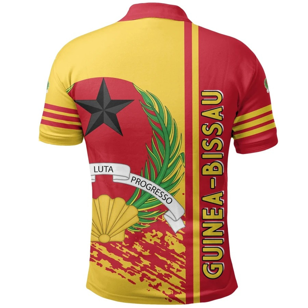 Guinea-Bissau Quarter Style Polo Shirt, African Polo Shirt For Men Women