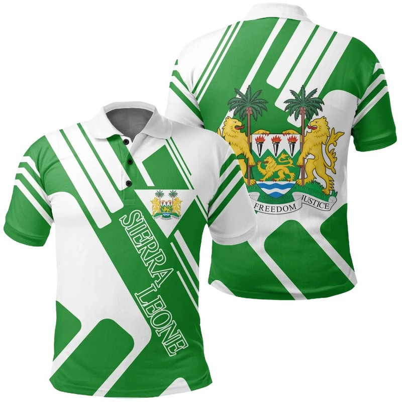 Sierra Leone Polo Shirt Rockie Style, African Polo Shirt For Men Women