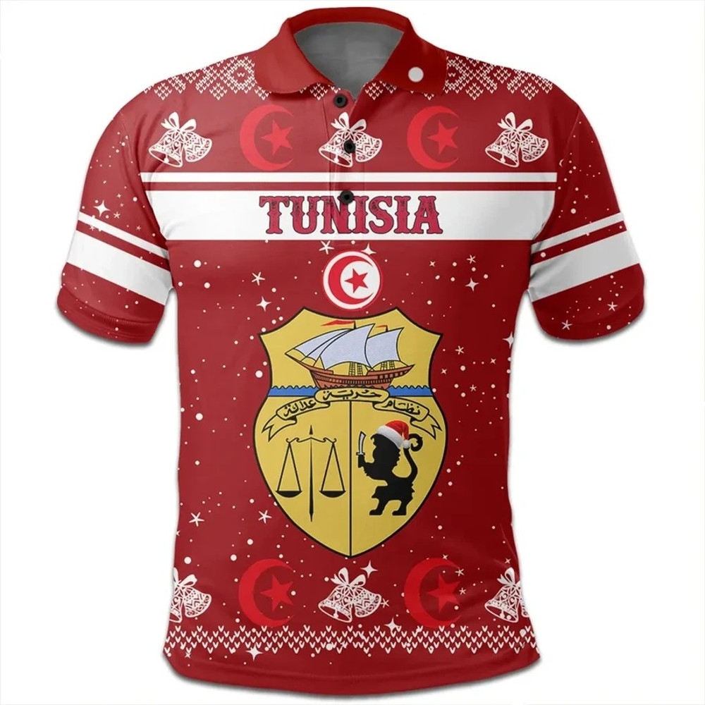 Tunisia Polo Shirt Christmas, African Polo Shirt For Men Women