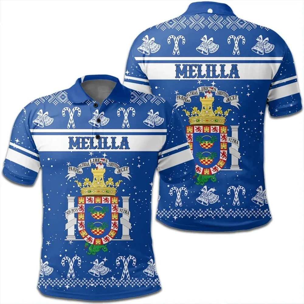 Melilla Polo Shirt Christmas, African Polo Shirt For Men Women