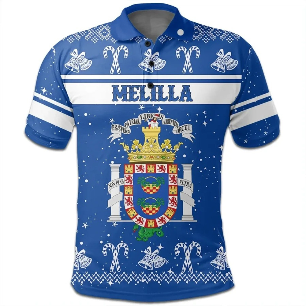 Melilla Polo Shirt Christmas, African Polo Shirt For Men Women