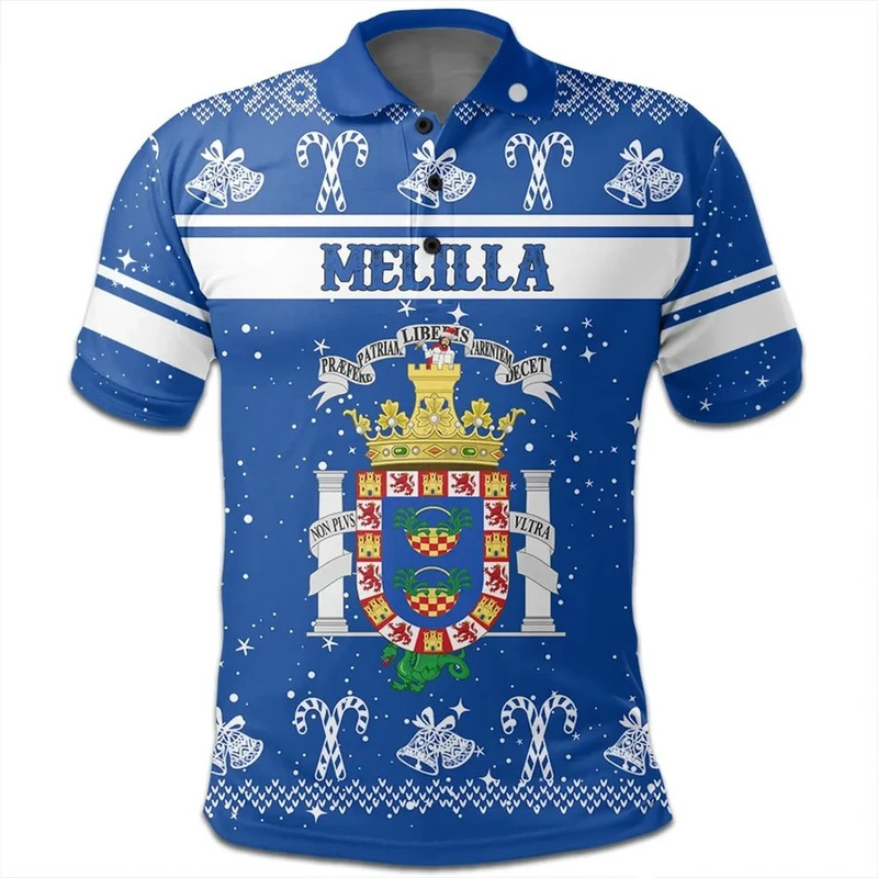 Melilla Polo Shirt Christmas, African Polo Shirt For Men Women
