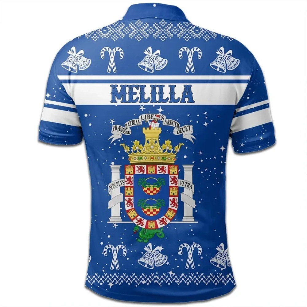 Melilla Polo Shirt Christmas, African Polo Shirt For Men Women