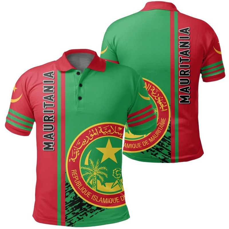 Mauritania Quarter Style Polo Shirt, African Polo Shirt For Men Women