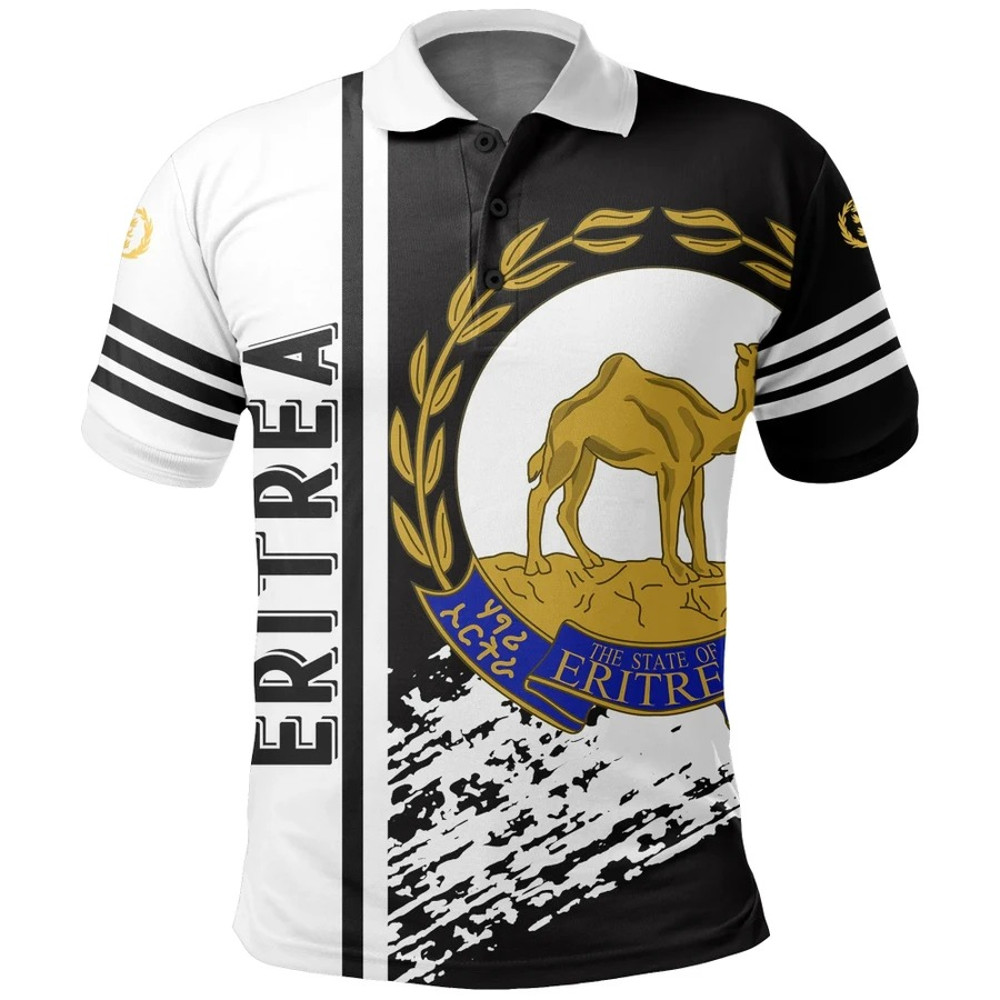 Eritrea Quarter Style Polo Shirt, African Polo Shirt For Men Women