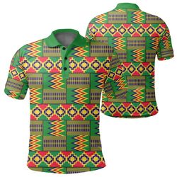 kente reggae golden polo shirt, african polo shirt for men women