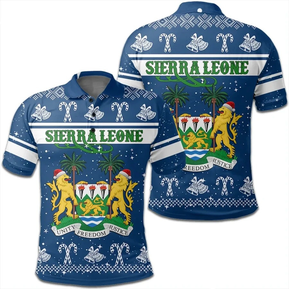 Sierra Leone Polo Shirt Christmas, African Polo Shirt For Men Women