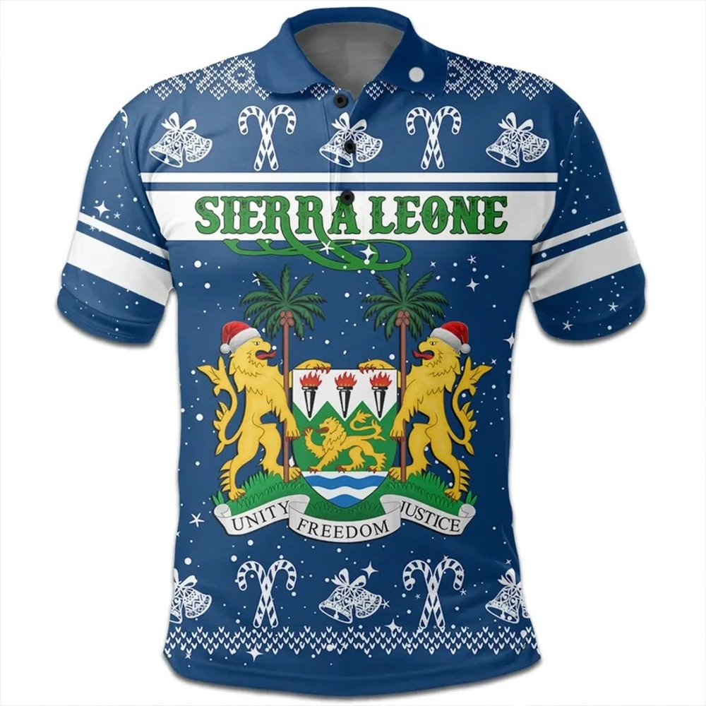 Sierra Leone Polo Shirt Christmas, African Polo Shirt For Men Women
