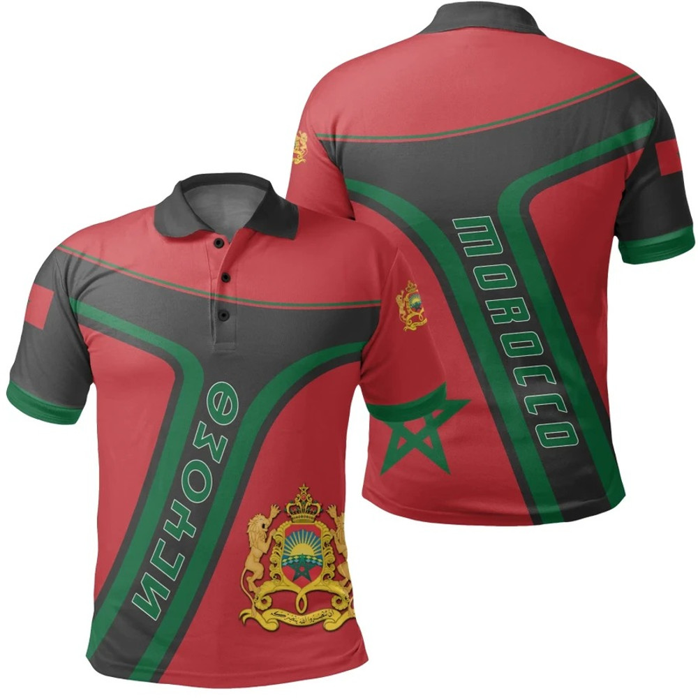 Morocco Pride Polo Shirt - Junc Style, African Polo Shirt For Men Women