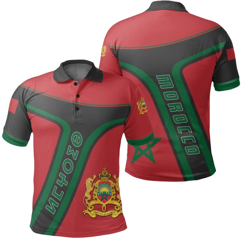 Morocco Pride Polo Shirt - Junc Style, African Polo Shirt For Men Women