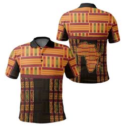 africa map the ewe golden polo shirt, african polo shirt for men women