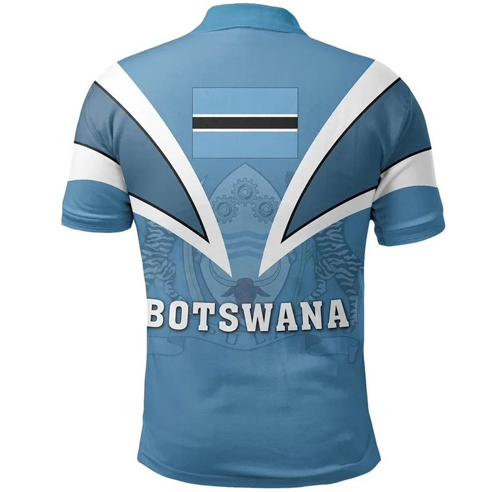 Botswana Polo Shirt Tusk Style, African Polo Shirt For Men Women