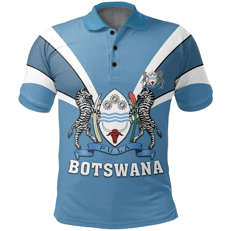 Botswana Polo Shirt Tusk Style, African Polo Shirt For Men Women