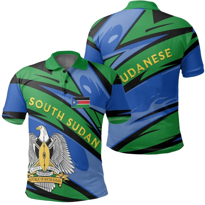 South Sudan Upraising Polo Shirt - Lode Style, African Polo Shirt For Men Women