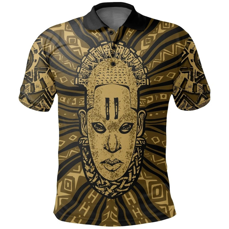 Africa Queen Idia Polo Shirt, African Polo Shirt For Men Women