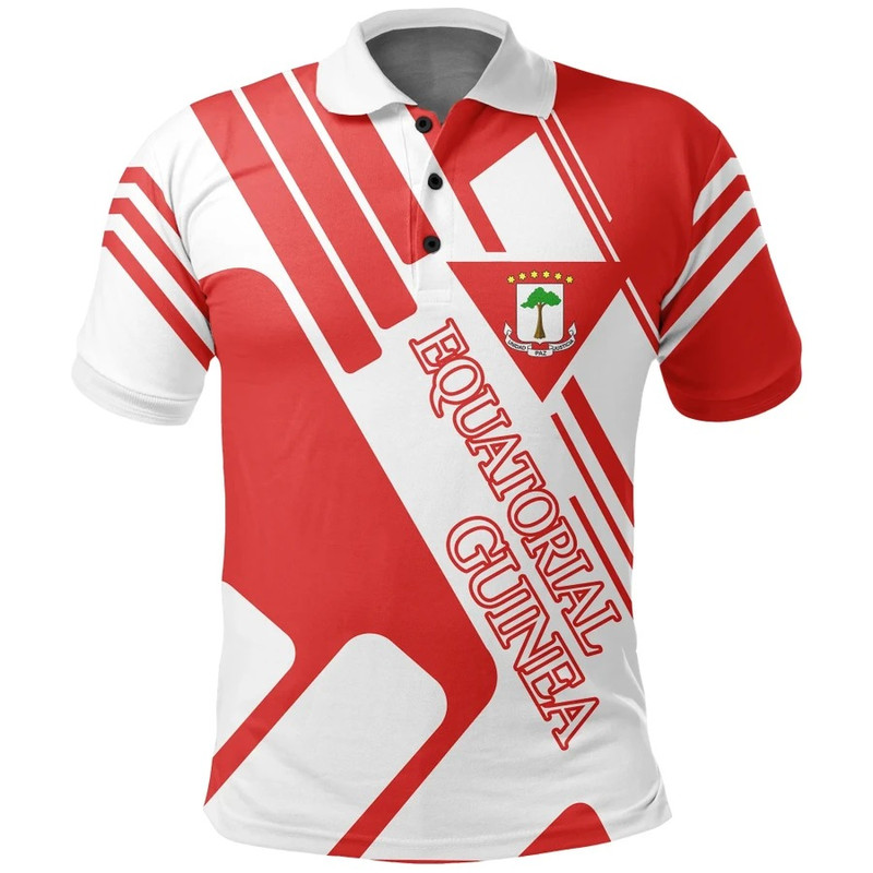Equatorial Guinea Polo Shirt Rockie Style, African Polo Shirt For Men Women