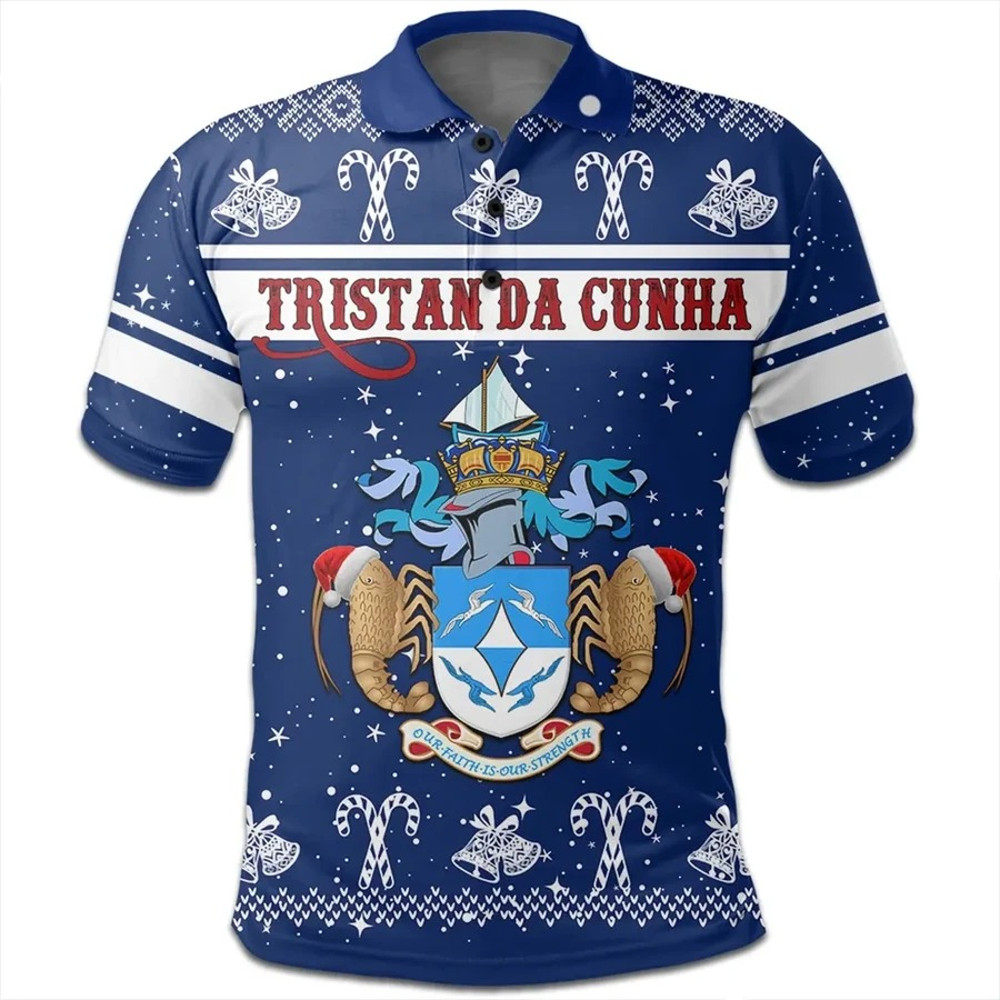 Tristan da Cunha Polo Shirt Christmas, African Polo Shirt For Men Women