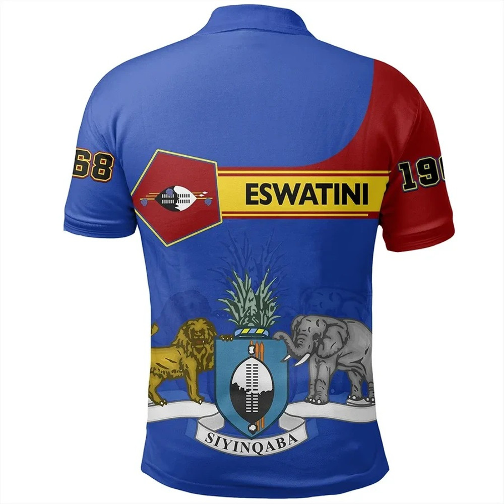 Custom Eswatini Polo Shirt Pentagon Style, African Polo Shirt For Men Women