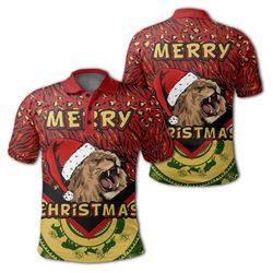 christmas lion polo shirt, african polo shirt for men women