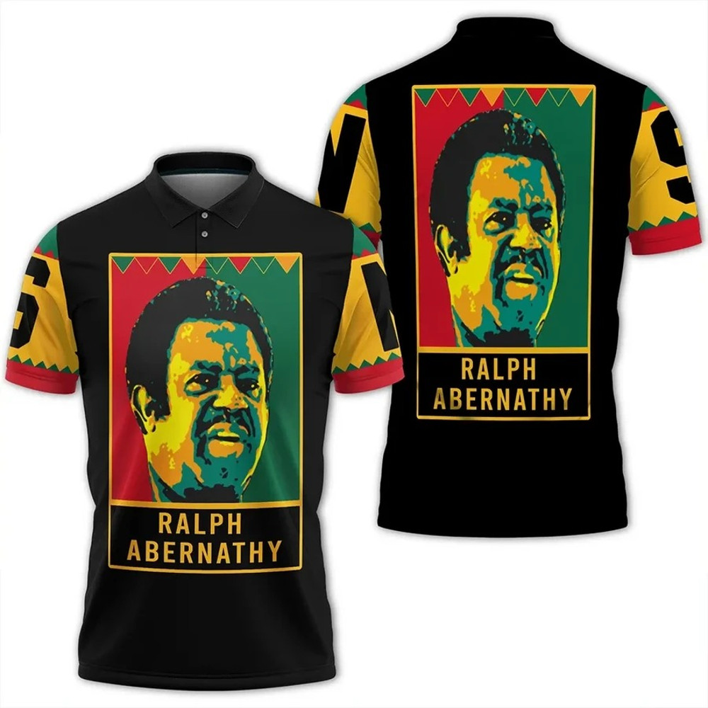 Ralph Abernathy Black History Month Style Women Polo Shirt, African Polo Shirt For Men Women