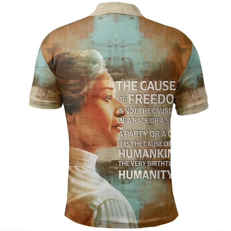 Anna Julia Cooper Quote Paint Mix Polo Shirt, African Polo Shirt For Men Women