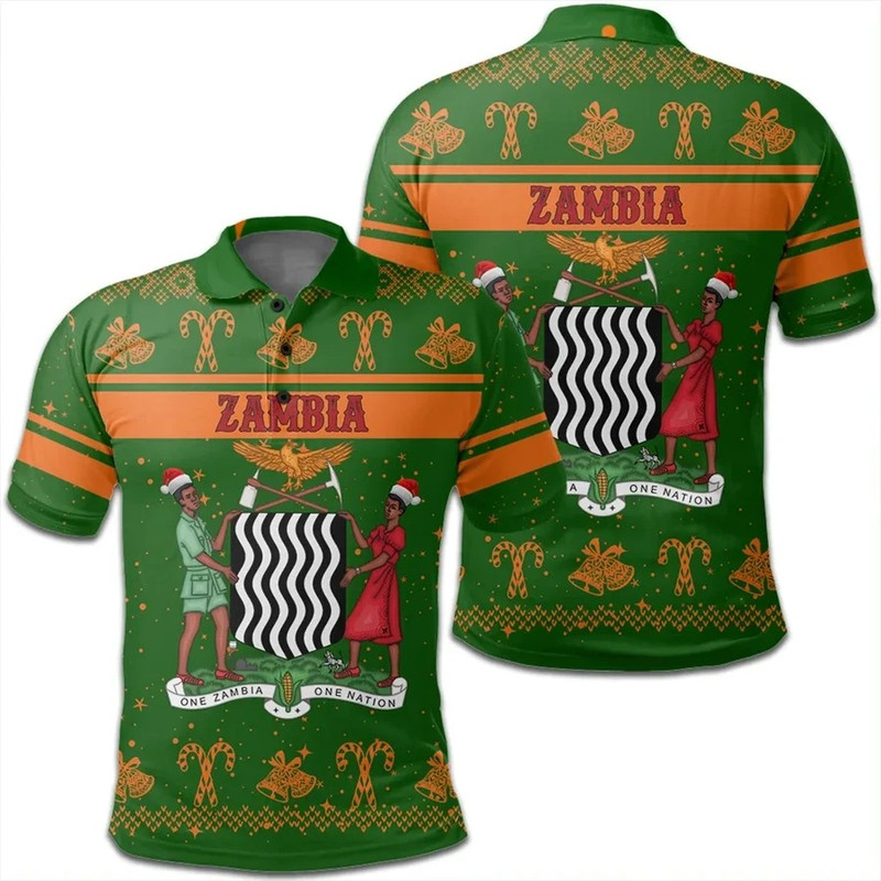Zambia Polo Shirt Christmas, African Polo Shirt For Men Women