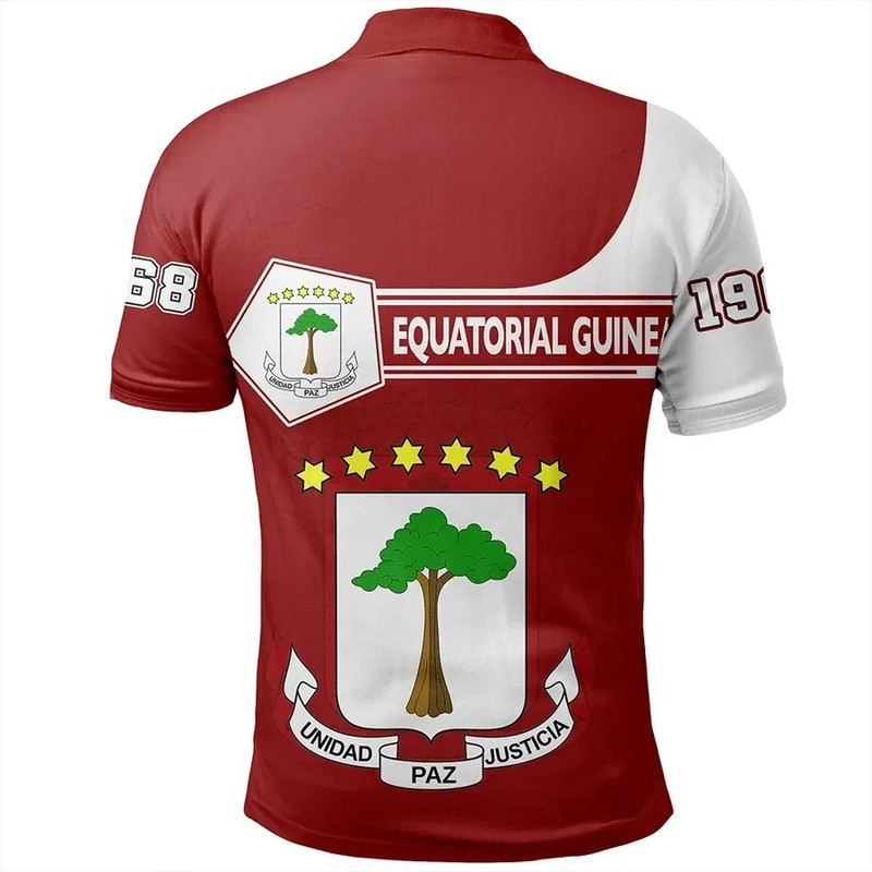 Custom Equatorial Guinea Polo Shirt Pentagon Style, African Polo Shirt For Men Women