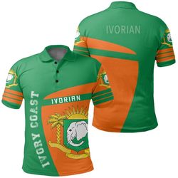 ivory coast polo shirt sport premium, african polo shirt for men women