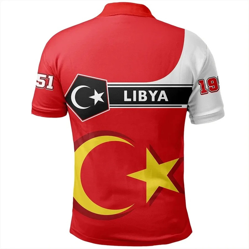 Custom Libya Polo Shirt Pentagon Style, African Polo Shirt For Men Women