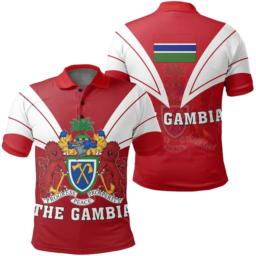 The Gambia Polo Shirt Tusk Style, African Polo Shirt For Men Women