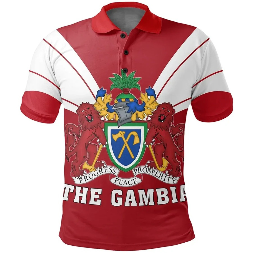 The Gambia Polo Shirt Tusk Style, African Polo Shirt For Men Women