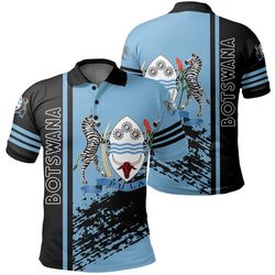 botswana quarter style polo shirt, african polo shirt for men women