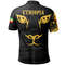 Ethiopia King Of Lion Polo Shirt Black, African Polo Shirt For Men Women