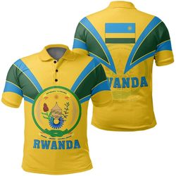 rwanda polo shirt tusk style, african polo shirt for men women