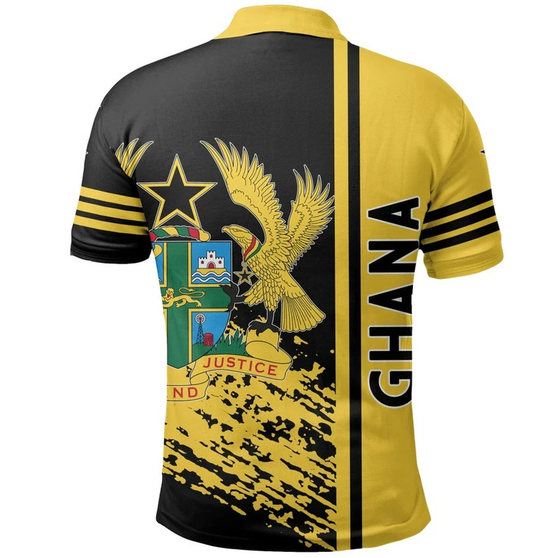 Ghana Quarter Style Polo Shirt, African Polo Shirt For Men Women