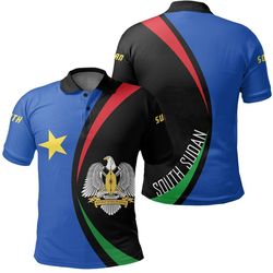 south sudan polo shirt - circle style, african polo shirt for men women