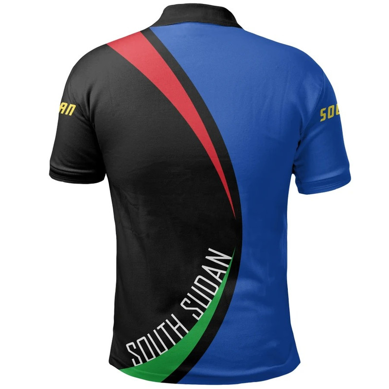 South Sudan Polo Shirt - Circle Style, African Polo Shirt For Men Women