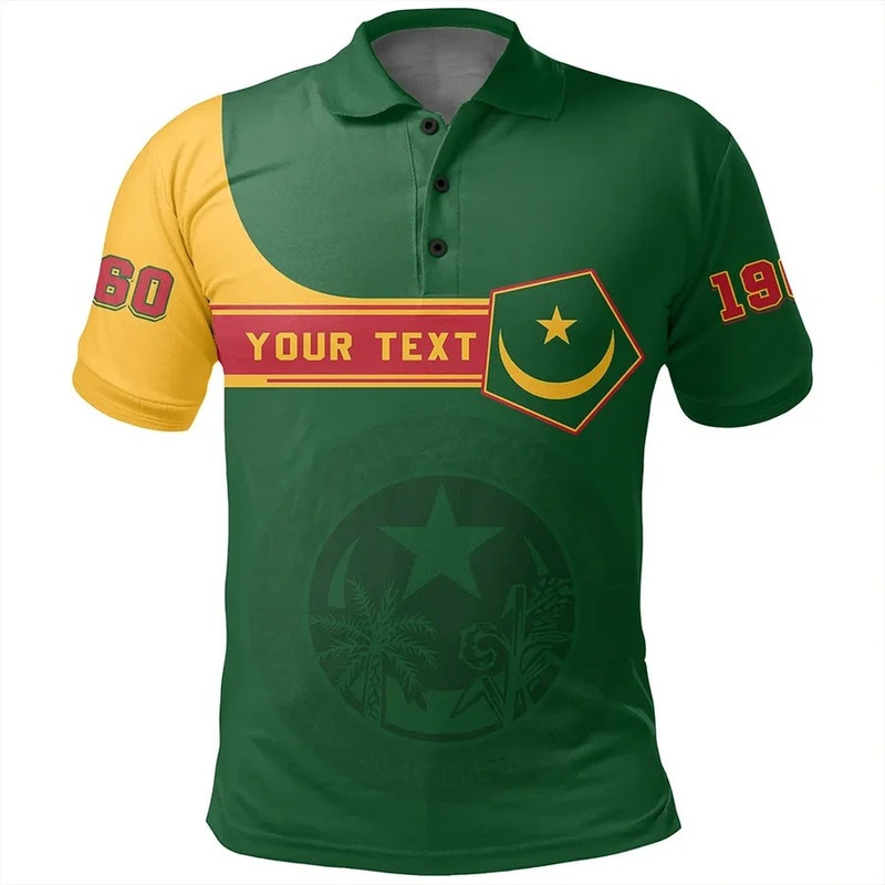 Custom Mauritania Polo Shirt Pentagon Style, African Polo Shirt For Men Women
