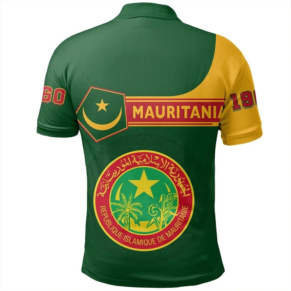 Custom Mauritania Polo Shirt Pentagon Style, African Polo Shirt For Men Women