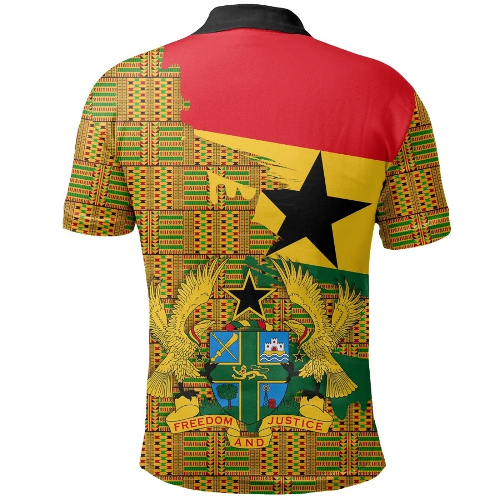 Kente Root Color Polo Shirt - Gash Style, African Polo Shirt For Men Women