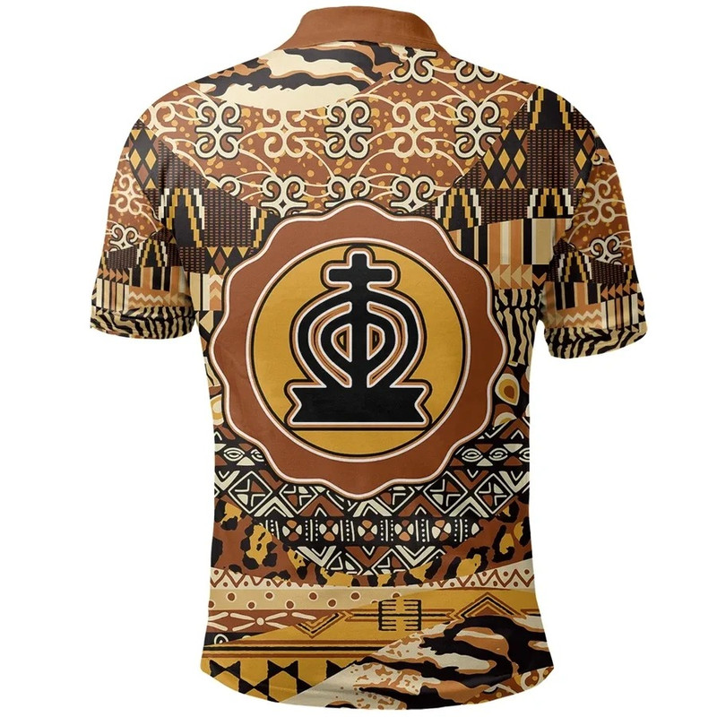 Ohene Kye Polo Shirt Leo Style, African Polo Shirt For Men Women