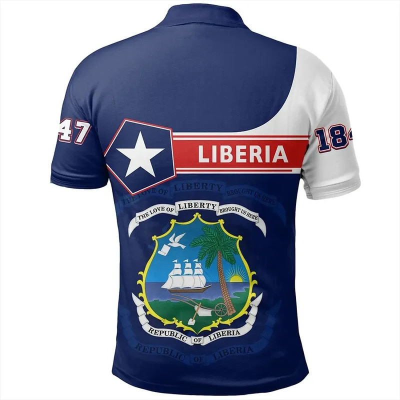 Custom Liberia Polo Shirt Pentagon Style, African Polo Shirt For Men Women