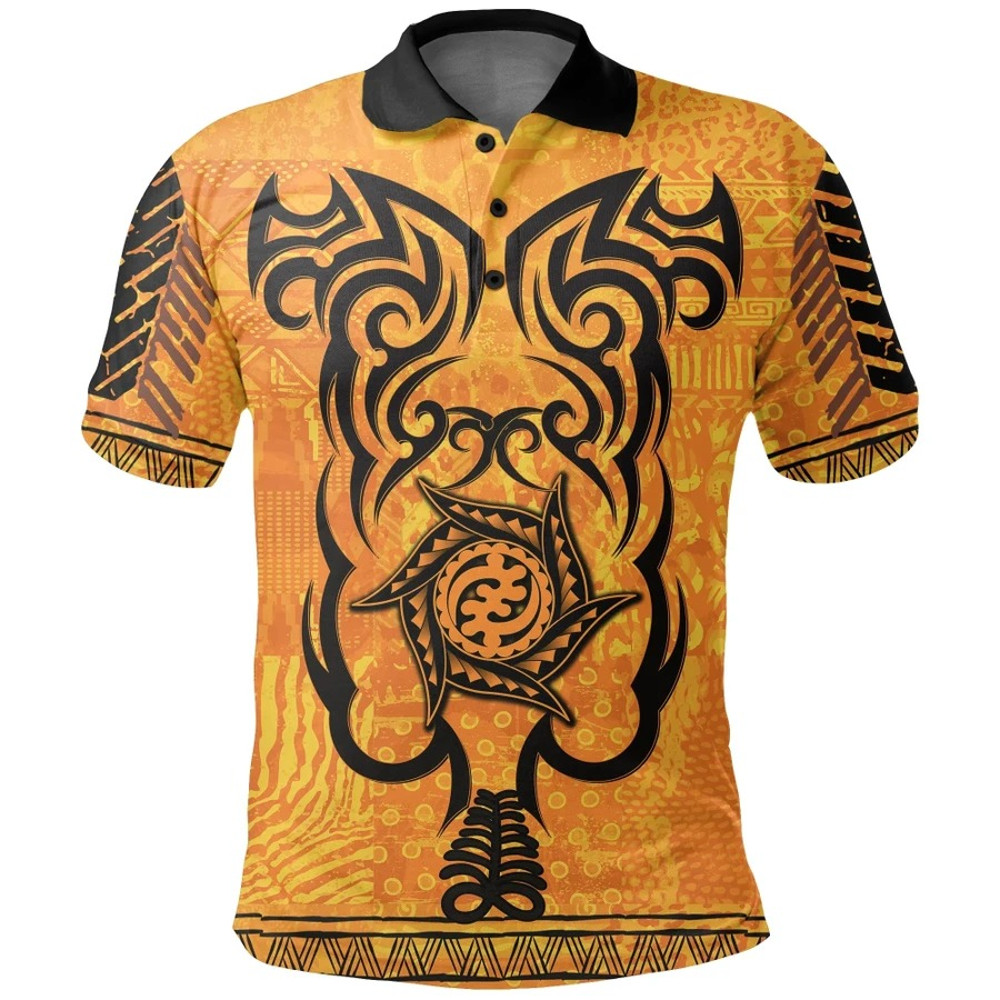 Africa Adinkra Mud Style Polo Shirt, African Polo Shirt For Men Women