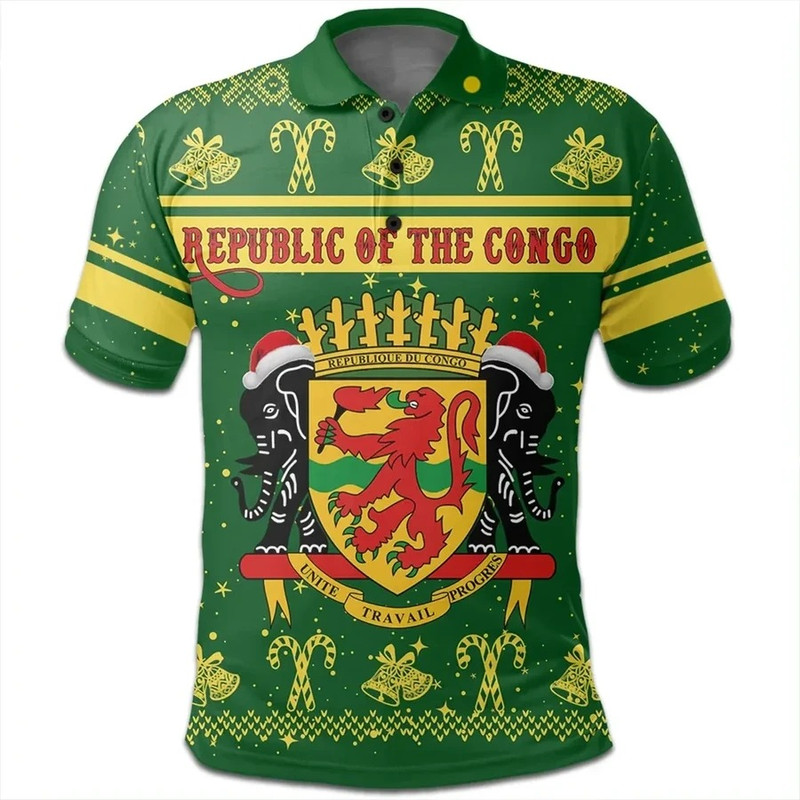 Republic of the Congo Polo Shirt Christmas, African Polo Shirt For Men Women