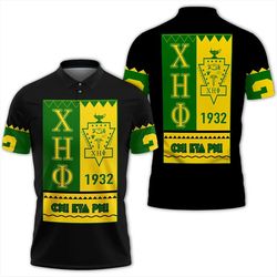 chi eta phi black style polo shirt, african polo shirt for men women
