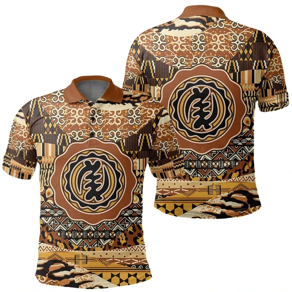 Nyame Ye Ohene Polo Shirt Leo Style, African Polo Shirt For Men Women