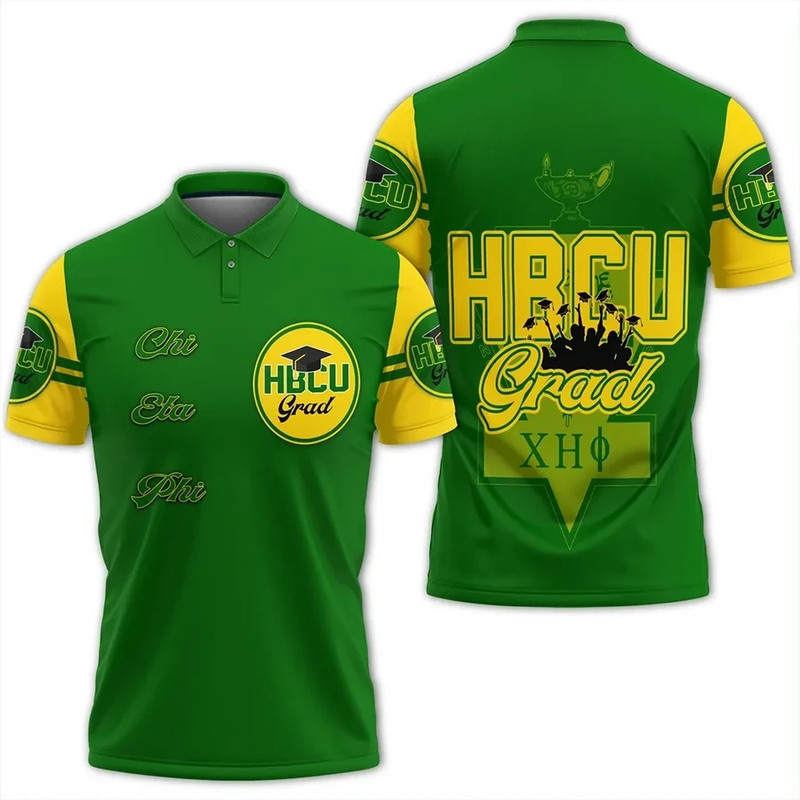 Chi Eta Phi HBCU Grad Polo Shirt, African Polo Shirt For Men Women