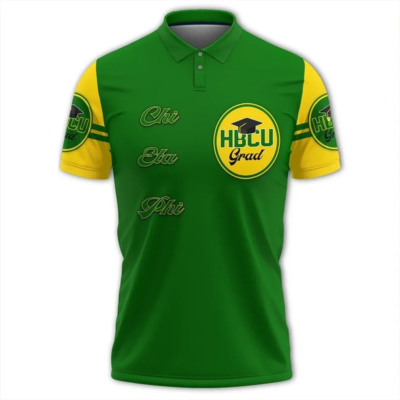 Chi Eta Phi HBCU Grad Polo Shirt, African Polo Shirt For Men Women